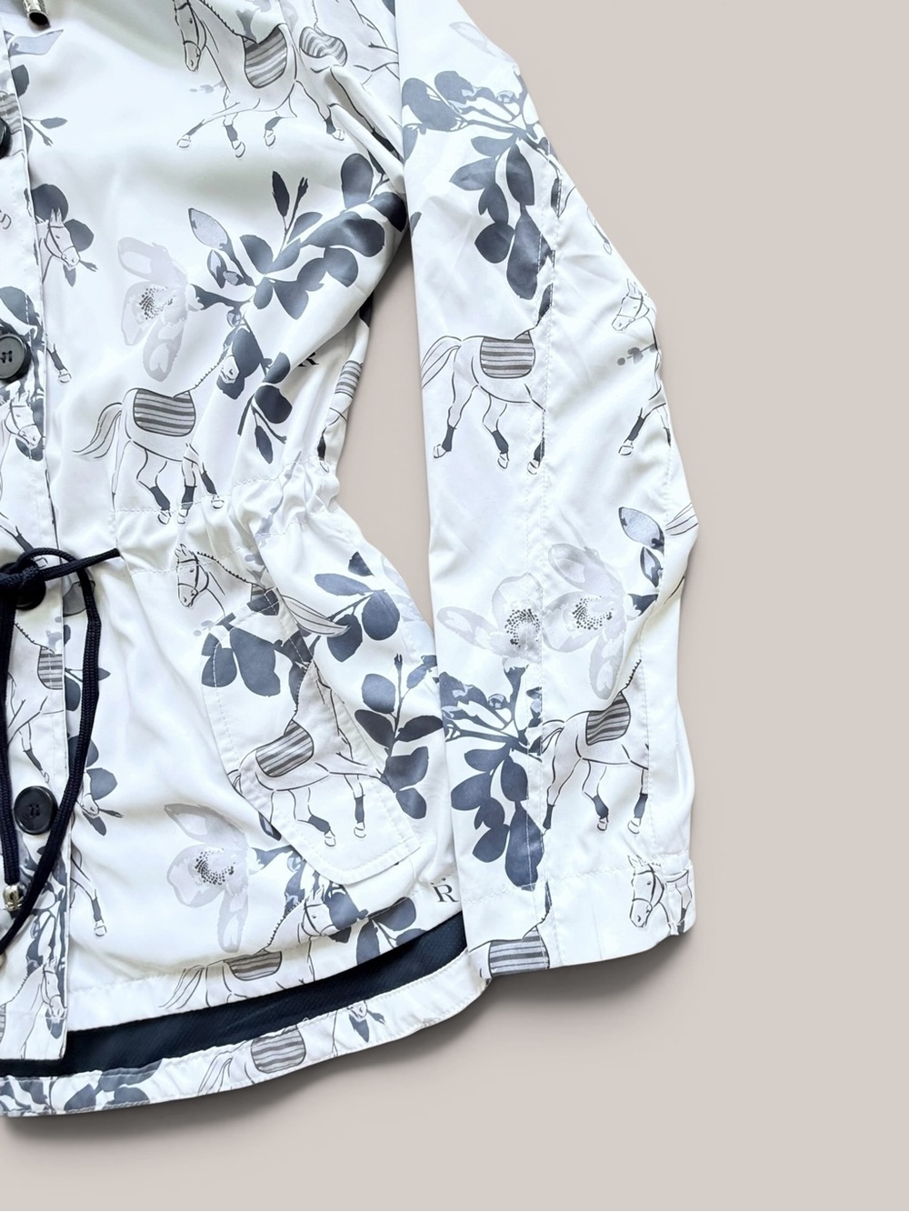 Ronner Horse Equestrian Print Women's White Jacket - Picture 15 of 16
